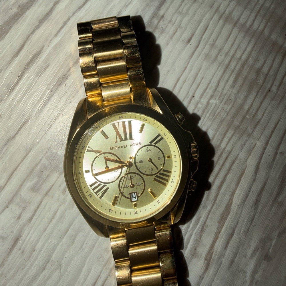 Michael Kors Men’s Gold Tone Chronograph Bracelet Watch